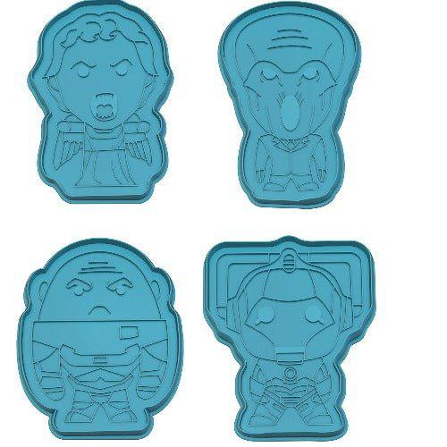 Eaglemoss Doctor Who Monsters Cookie Cutter & Tea Towel Tin - by Eaglemoss Publications