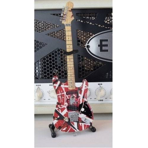 Eddie Van Halen Frankenstein Red & White Mini Guitar Replica Collectible - by Axe Heaven