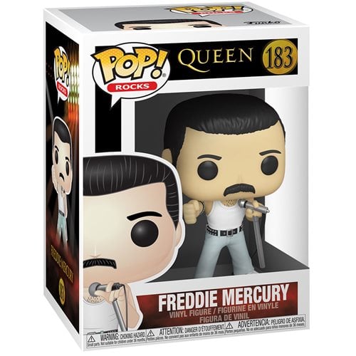 ¡Funko Pop! 96 Pop Rocks - Queen - Figura de vinilo Freddie Mercury Wembley 1986