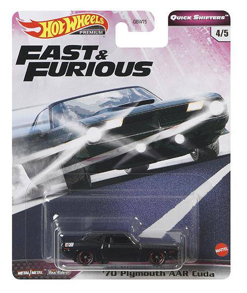 Fast & Furious Hot Wheels Premium Fast GT Vehicle 2020 - 4/5 '70 Plymouth AAR Cuda - by Mattel