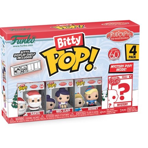 Funko Rudolph the Red-Nosed Reindeer Bitty Pop! Mini-Figure 4-Pack - Select Set(s)