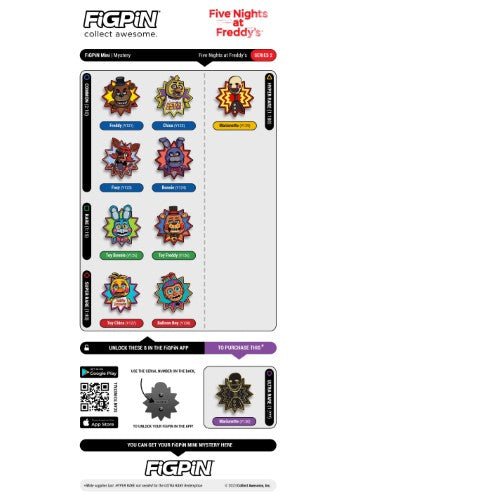 FiGPiN - Five Nights at Freddy's Series 2 Mystery Mini Pin - (1) Box with (1) Pin - by FiGPiN