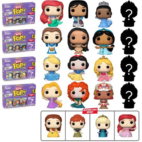 Funko Bitty Pop! Disney Princesses Mini-Figure 4-Pack - Select Set(s) - by Funko