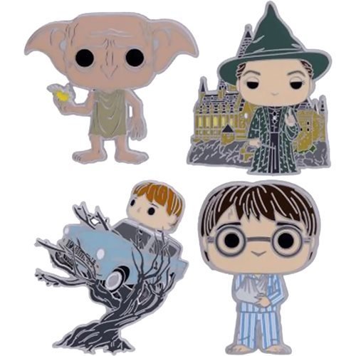 Funko Harry Potter and the Chamber of Secrets 20th Anniversary Enamel Pin 4-Pack Set - by Funko