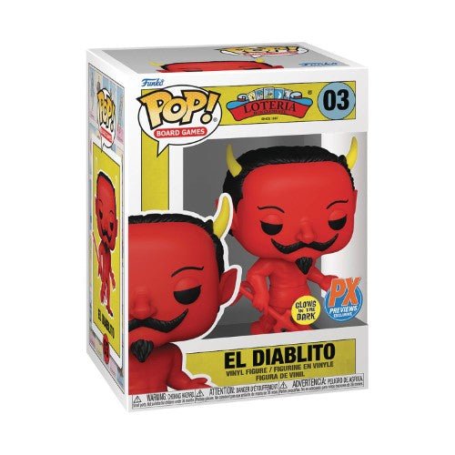 Funko Pop! 03 Board Games - Loteria - El Diablito Glow-in-the-Dark Vinyl Figure - Previews Exclusive - by Funko