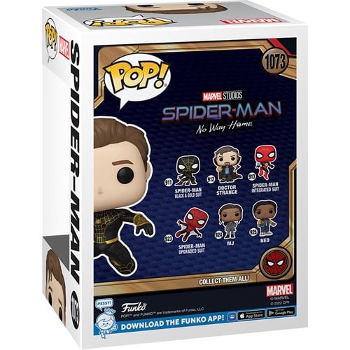 Funko Pop! 1073 Spider-Man: No Way Home - Unmasked Spider-Man Black Suit Vinyl Figure - AAA Anime Exclusive - by Funko