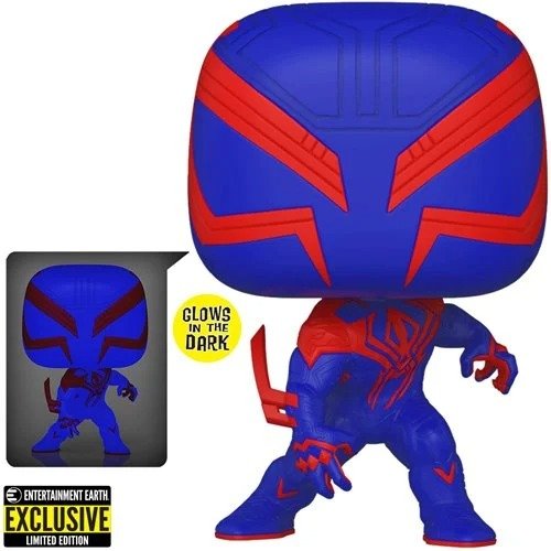 Funko Pop! 1267 - Marvel - Spider-Man: Across the Spider-Verse - Spider-Man 2099 Glow-in-the-Dark Vinyl Figure - Entertainment Earth Exclusive - by Funko