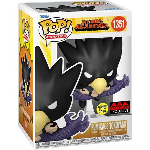 Funko Pop! 1351 Animation - My Hero Academia Fumikage Tokoyami Glow-in-the-Dark AAA Exclusive - by Funko