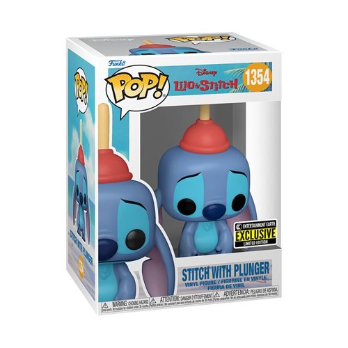 Funko Pop! 1354 Disney - Lilo & Stitch - Stitch with Plunger Vinyl Figure - Entertainment Earth Exclusive - by Funko