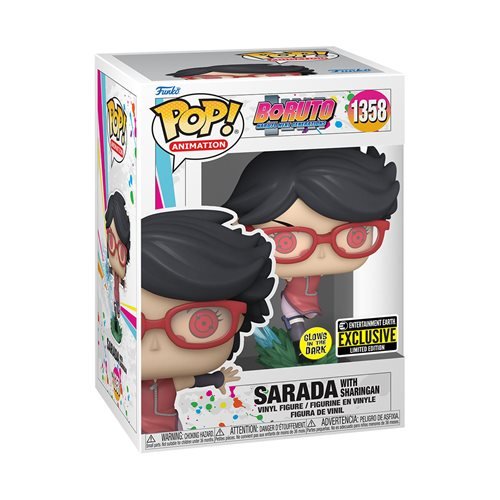 Funko Pop! 1358 Animation - Boruto - Sarada with Sharingan Vinyl Figure - Glow-in-the-Dark Entertainment Earth Exclusive - by Funko