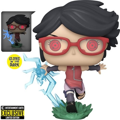 Funko Pop! 1358 Animation - Boruto - Sarada with Sharingan Vinyl Figure - Glow-in-the-Dark Entertainment Earth Exclusive - by Funko