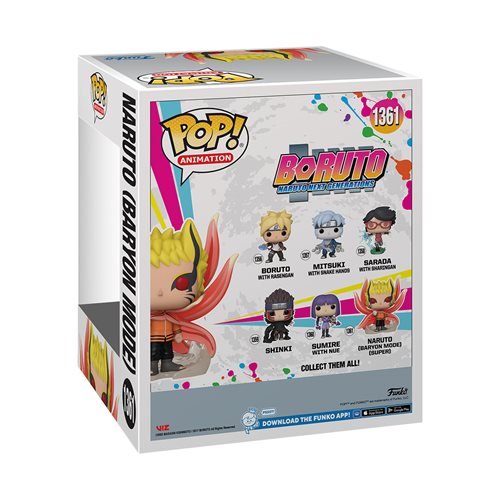 Funko Pop! 1361 Animation - Boruto - Naruto Baryon Mode Glow-in-the-Dark Super 6-Inch Vinyl Figure - AAA Exclusive - by Funko