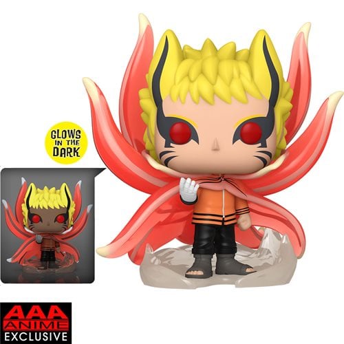 Funko Pop! 1361 Animation - Boruto - Naruto Baryon Mode Glow-in-the-Dark Super 6-Inch Vinyl Figure - AAA Exclusive - by Funko