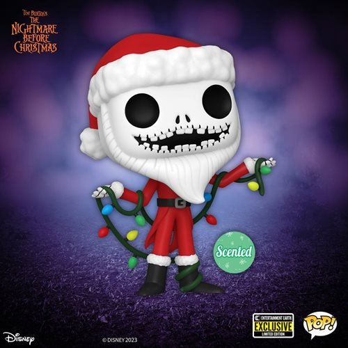 Funko Pop! 1383 - Nightmare Before Christmas 30th Anniversary Santa Jack Scented Vinyl Figure - Entertainment Earth Exclusive - by Funko