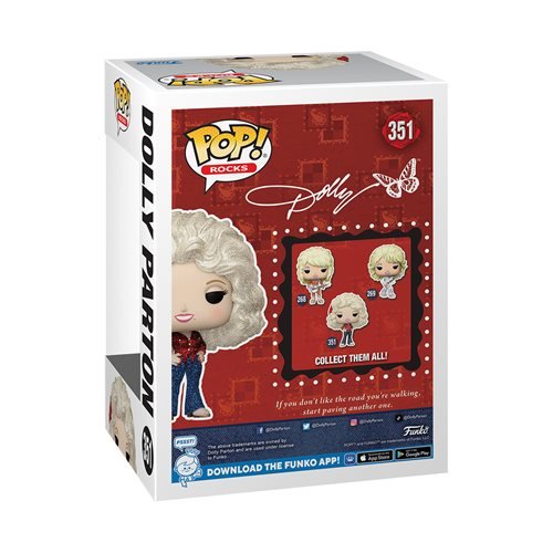 Funko Pop! 351 Rocks - Dolly Parton '77 Tour Diamond Glitter Vinyl Figure - Entertainment Earth Exclusive - by Funko