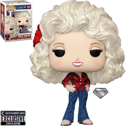 Funko Pop! 351 Rocks - Dolly Parton '77 Tour Diamond Glitter Vinyl Figure - Entertainment Earth Exclusive - by Funko