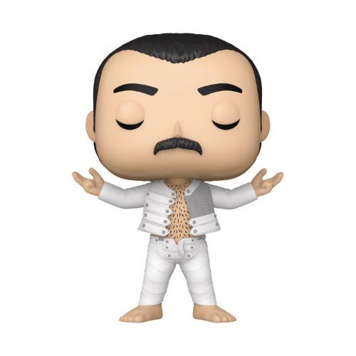 ¡Funko Pop! 96 Pop Rocks - Queen - Figura de vinilo Freddie Mercury Wembley 1986