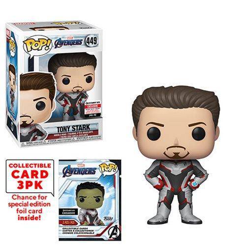 Funko Pop! 449 Marvel Avengers Endgame Tony Stark Pop! Vinyl Figure with Collector Cards - Entertainment Earth Exclusive - by Funko
