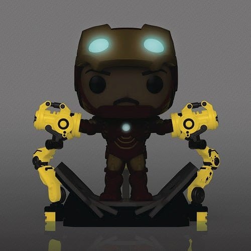 Funko Pop! 905 - Marvel Iron Man with Gantry Glow-in-the-Dark Deluxe Vinyl Bobble Head - PX - by Funko