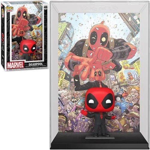 Funko Pop! Deadpool (2015) #1 Deadpool in Black Suit Comic Cover Figure with Case - by Funko