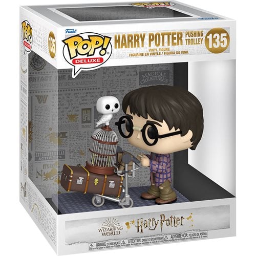Funko Pop! Deluxe #135 Harry Potter and the Sorcerer's Stone 20th Anniversary Harry Pushing Trolley Vinyl Figure - by Funko
