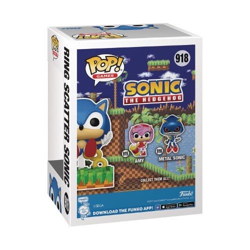 Funko Pop! Games 918 - Sonic the Hedgehog - Ring Scatter Sonic Vinyl Figure - PREVIEWS Exclusive - by Funko