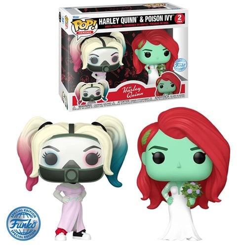 Funko Pop! Harley Quinn and Poison Ivy Wedding Vinyl Figure 2-Pack - Entertainment Earth Exclusive - by Funko