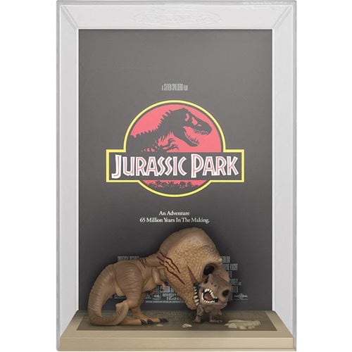 Funko Pop! Jurassic Park Tyrannosaurus Rex Velociraptor Movie Poster with Case - by Funko