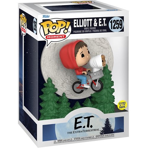 Funko Pop! Moment 1259 E.T. 40th Anniversary - Elliott & E.T. Glow-in-the-Dark Vinyl Figure - by Funko