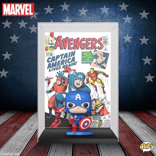 Funko Pop! The Avengers #4 (1963) Captain America Comic Cover Figure with Case - by Funko