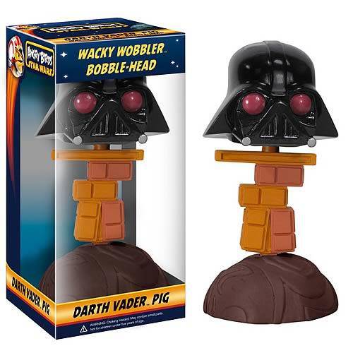 Funko Star Wars - Angry Birds - Darth Vader - Piggy Wacky Wobbler - Bobble Head - by Funko