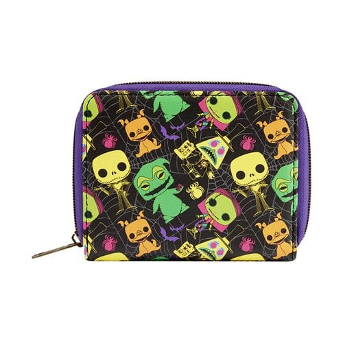 Funko The Nightmare Before Christmas Black Light Print Zip-Around Wallet - by Funko