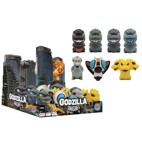 Godzilla Smashies 12Pc Stress Doll Display Case - PREVIEWS Exclusive - by Surreal Entertainment