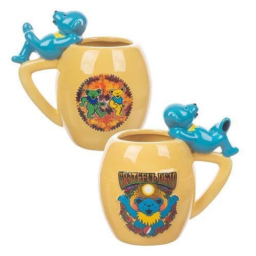 Grateful Dead Dancing Bears 18 oz. Sculpted Oval Ceramic Mug - by Bioworld