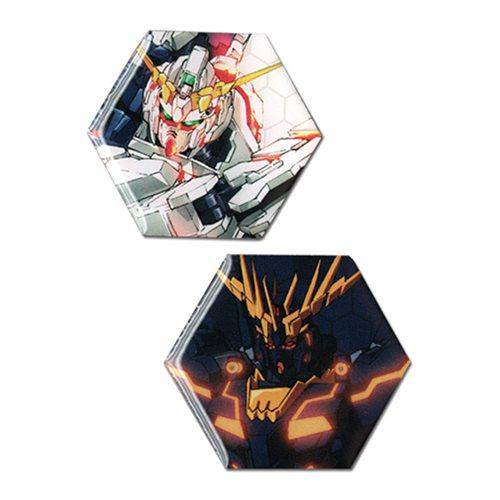 Gundam UC Unicorn Gundam and Banshee Pin Set - by Great Eastern Entertainment