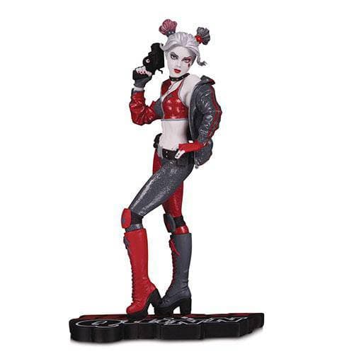 Harley Quinn Red Black and White Statue By Joshua Middleton - by DC Direct