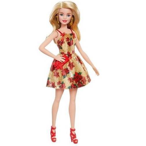 Holiday look Barbie Blonde Doll - FTF78 - by Mattel