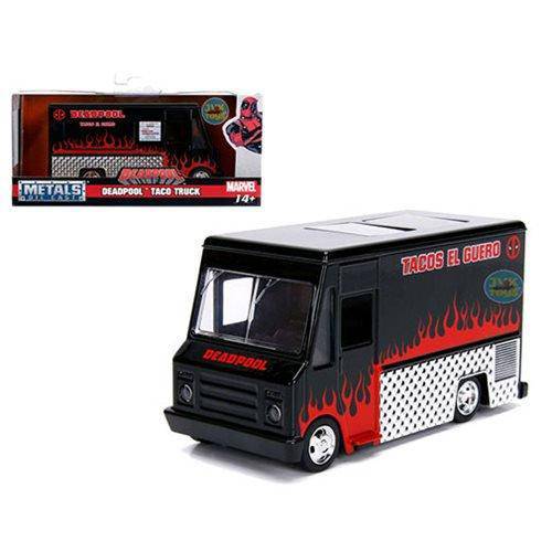 Hollywood Rides Deadpool Black Taco Truck 1:32 Scale Die-Cast Metal Vehicle - by Jada Toys