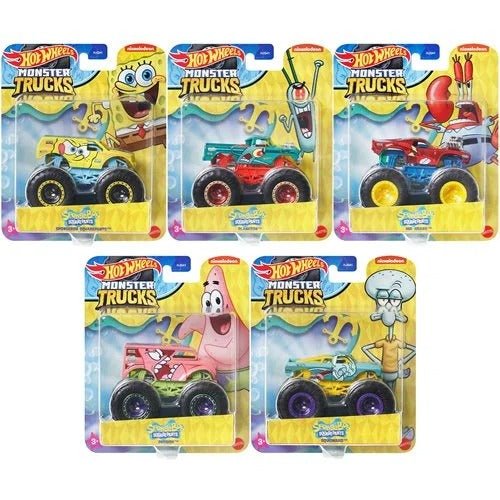 Hot Wheels Monster Trucks SpongeBob SquarePants 1:64 Scale Vehicle 2024 - Select Vehicle(s) - by Mattel