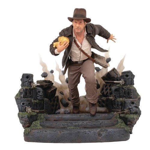 Indiana Jones Raiders Of The Lost Ark Deluxe Gallery Temple Escape W/Idol PVC Statue - by Diamond Select