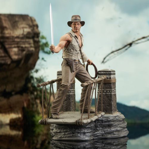 Indiana Jones Temple Of Doom Deluxe Gallery Rope Bridge Escape 11-Inch PVC Statue - by Diamond Select