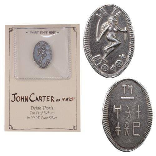 John Carter of Mars Dejah Thoris Silver Ten Pi Coin - by Shire Post Mint