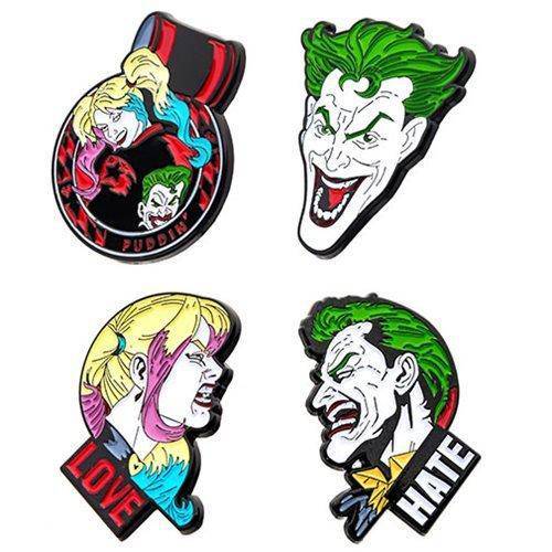 Joker and Harley Quinn 4-Pack Enamel Pin Set - by Salesone Studios