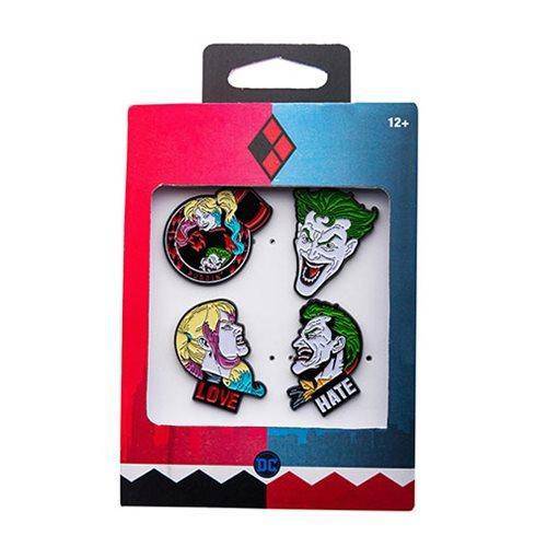 Joker and Harley Quinn 4-Pack Enamel Pin Set - by Salesone Studios