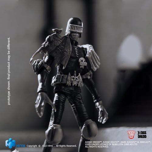 Judge Dredd Black And White Judge Death PX 1/18 Mini Action Figure - by Hiya Toys