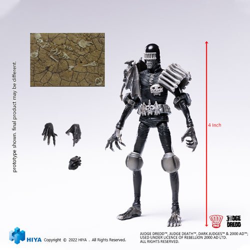 Judge Dredd Black And White Judge Death PX 1/18 Mini Action Figure - by Hiya Toys