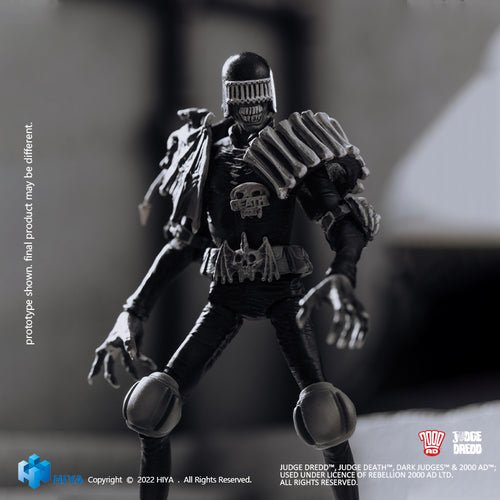 Judge Dredd Black And White Judge Death PX 1/18 Mini Action Figure - by Hiya Toys