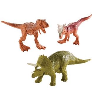 Jurassic World: Fallen Kingdom Dino-Mites 3-Pack Mini-Figure - Triceratops, T-Re - by Mattel