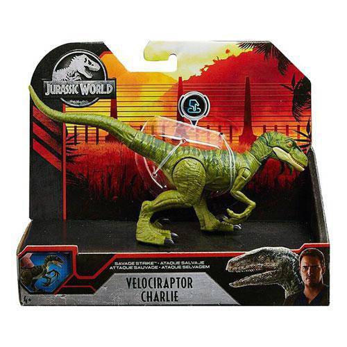 Jurassic World Savage Strike Velociraptor Charlie - by Mattel