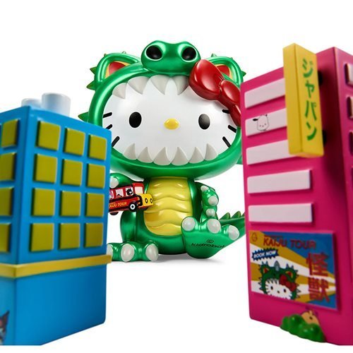 Kidrobot Sanrio Hello Kitty Kaiju Cosplay Metallic Green 8-Inch Vinyl Figure - by Kidrobot